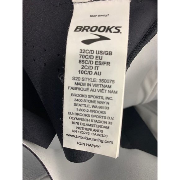 32C Brooks Dare Zip Racerback Running Sports Bra Front Zip S20 Style 350075 - Picture 7 of 10